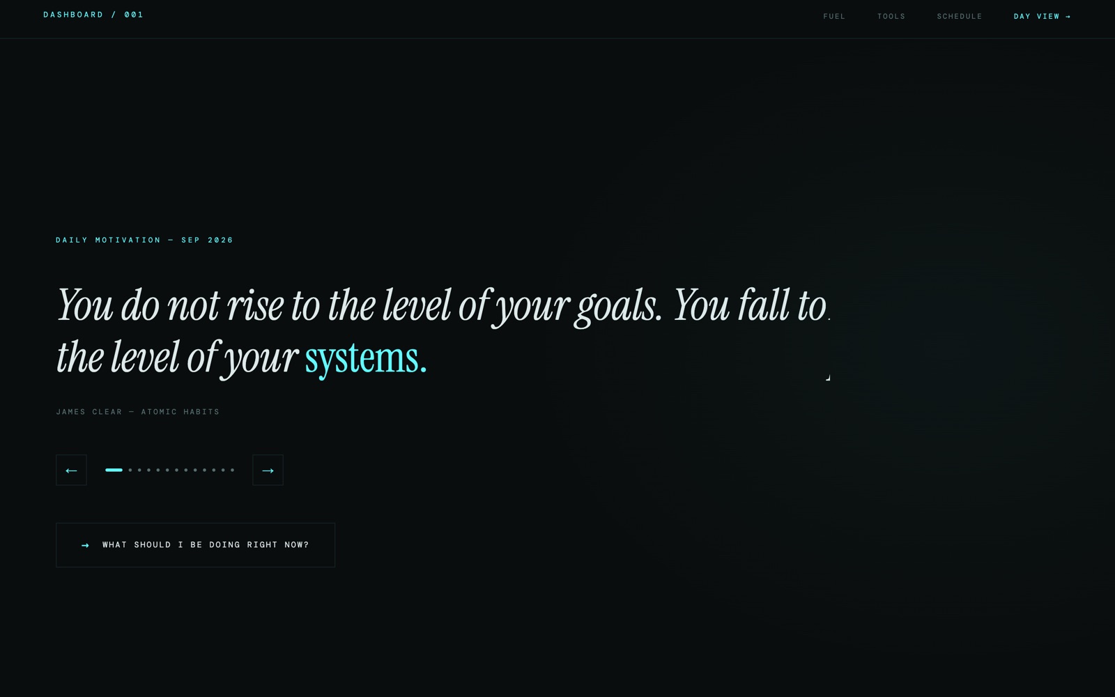 Personal Operating Dashboard