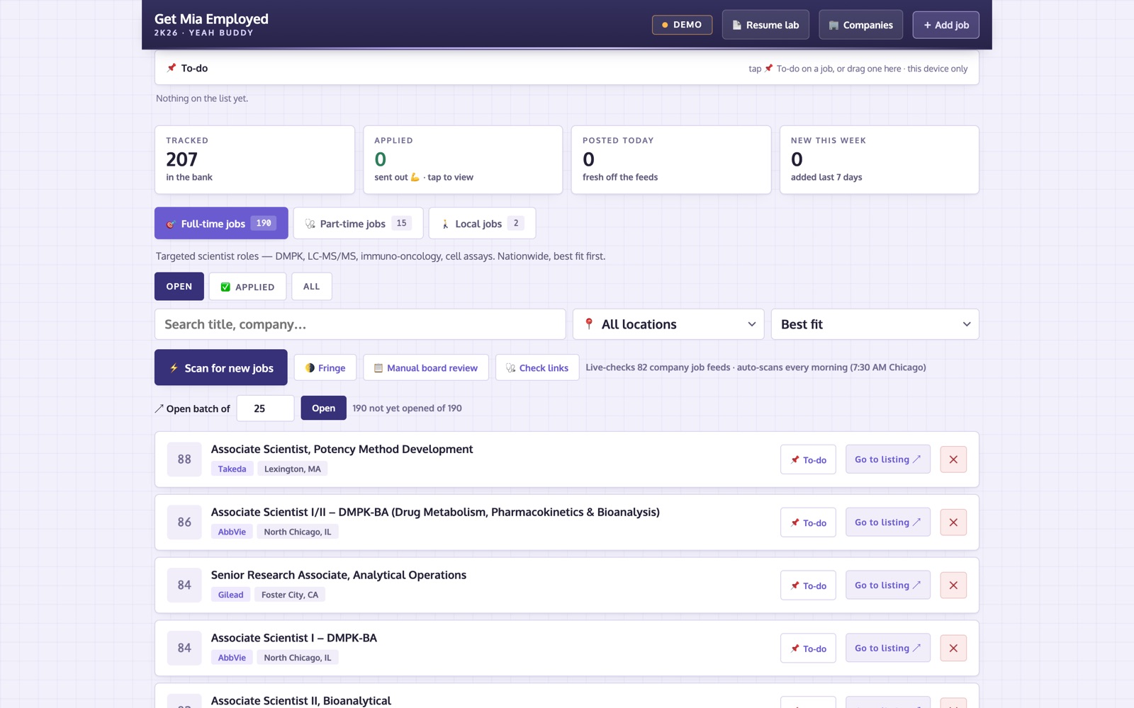Job Search Dashboard